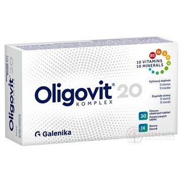 Oligovit 20 KOMPLEX tbl (10 vitamínov a 10 minerálov) 1x30 ks obrázok