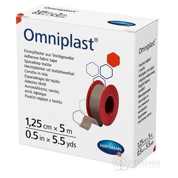 Omniplast fixačná náplasť z textilu na cievke (1,25 cm x 5 m) 1x1 ks obrázok