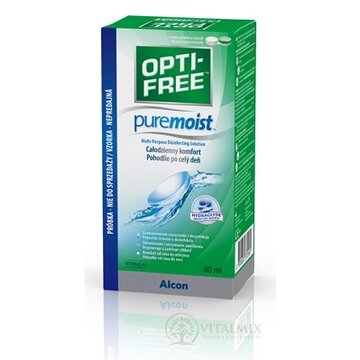 OPTI-FREE PureMoist viacúčelový dezinfekčný roztok na kontaktné šošovky 1x90 ml obrázok