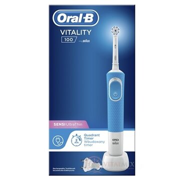 Oral-B VITALITY 100 SENSI UltraThin modrá elektrická zubná kefka 1x1 ks obrázok