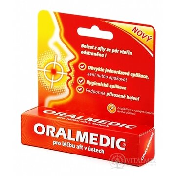 ORALMEDIC roztok na liečbu áft v ústach (2 aplikátory) 2x0,2 ml obrázok