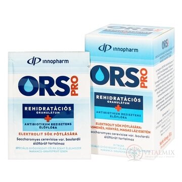 ORS PRO Rehydratačný soľný granulát - InnoPharm perorálny + mikroflóra odolná voči ATB, pomarančovo-grapefruitová príchuť, vrecká 10x5,8 g (58 g) obrázok