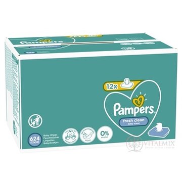 PAMPERS Baby Wipes Fresh Clean Box vlhčené obrúsky 12x52 ks (624 ks) obrázok