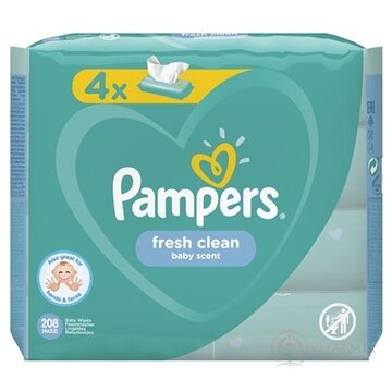 PAMPERS Baby Wipes Fresh Clean vlhčené obrúsky 4x52 ks (208 ks) obrázok