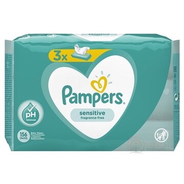 PAMPERS Baby Wipes Sensitive vlhčené obrúsky 3x52 ks (156 ks) obrázok