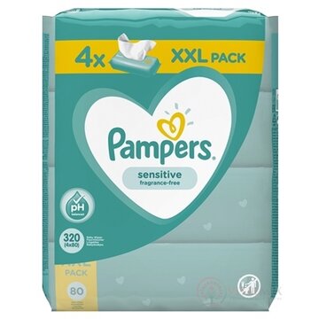 PAMPERS Baby Wipes Sensitive vlhčené obrúsky XXL pack 4x80 ks (320 ks) obrázok