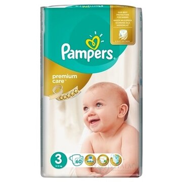 PAMPERS PREMIUM CARE 3 Midi detské plienky (5-9 kg) 1x60 ks obrázok