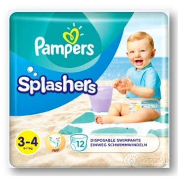 PAMPERS SPLASH MIDI 3-4 detské plienky na plávanie (6 - 11 kg) 1x12 ks obrázok