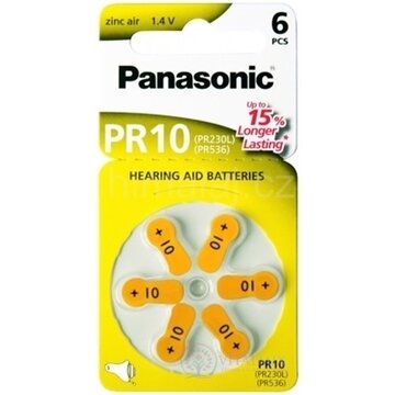 Panasonic PR10 batérie (PR230L) (PR536) do načúvacích prístrojov 1x6 ks obrázok