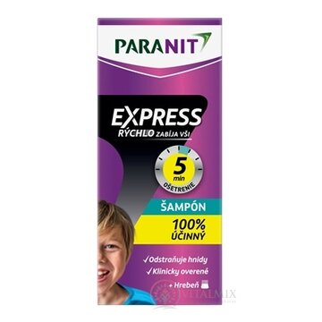 PARANIT EXPRESS ŠAMPÓN 100 ml + hrebeň, 1x1 set obrázok