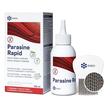 Parasine Rapid roztok proti všiam a hnidám ENEO 100 ml + (hrebeň a čiapka zadarmo), 1x1 set obrázok