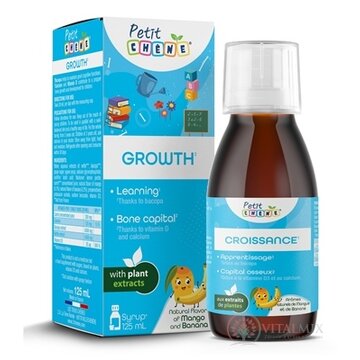 Petit CHENE GROWTH detský sirup, s mangovou a banánovou arómou 1x125 ml obrázok