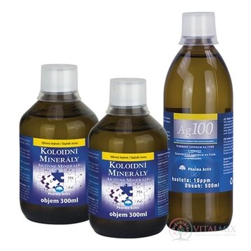 Pharma Activ Aktívne minerály extra AKCIA 2x300 ml + Koloidné striebro Ag100 10ppm 500 ml, 1x1 set obrázok