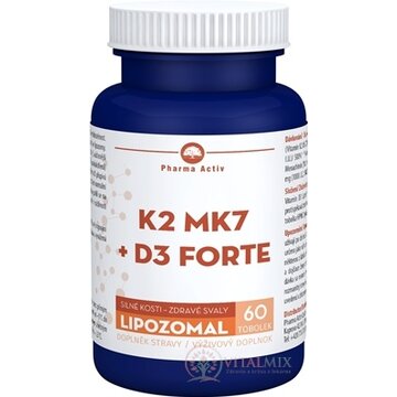 Pharma Activ Lipozomal K2 MK7 + D3 FORTE cps 1x60 ks obrázok