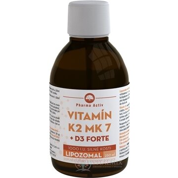 Pharma Activ LIPOZOMAL Vitamín K2 MK7+D3 1000 I.U. emulzia 1x250 ml obrázok