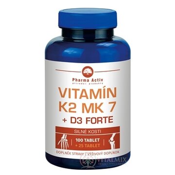 Pharma Activ Vitamín K2 MK 7 + D3 FORTE tbl (inov.2020) 100+25 (125 ks) obrázok