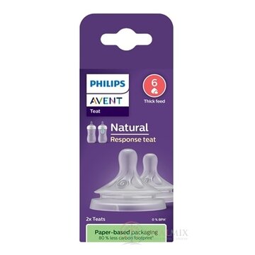Philips AVENT CUMLÍK na fľašu Natural Response 6 na kašu, 6m+, silikónový (SCY966/02) 1x2 ks obrázok