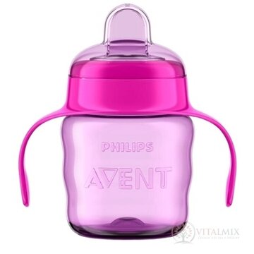 Philips AVENT HRNČEK pre prvé dúšky Klasik 200 ml, 6 m+, s držadlami, ružový (SCF551/03) 1x1 ks obrázok