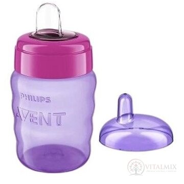Philips AVENT HRNČEK pre prvé dúšky Klasik 260 ml, 9m+, fialovo-ružový (SCF553/03) 1x1 ks obrázok