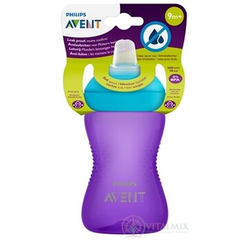 Philips AVENT HRNČEK s mäkkým náustkom 300 ml, 9m+, fialový (SCF802/02) 1x1 ks obrázok