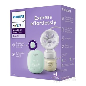 Philips AVENT ODSÁVAČKA MLIEKA Essential elektrická (SCF323/11) (odsavacia sada+fľaša Natural 125 ml+USB-C kábel) 1x1 set obrázok