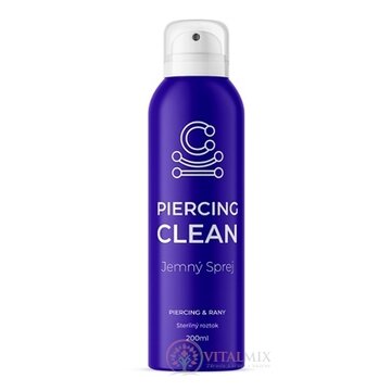 PIERCING CLEAN Jemný Sprej na čistenie piercingu a rán, sterilný roztok 1x200 ml obrázok