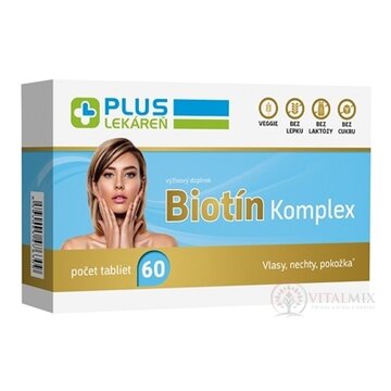 PLUS LEKÁREŇ Biotín Komplex tbl 1x60 ks obrázok