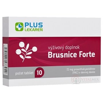 PLUS LEKÁREŇ Brusnice Forte tbl 1x10 ks obrázok