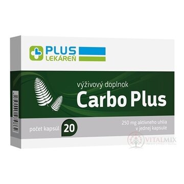 PLUS LEKÁREŇ Carbo Plus cps (aktívne uhlie 250 mg) 1x20 ks obrázok