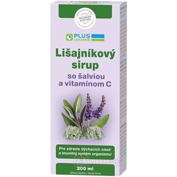 PLUS LEKÁREŇ Lišajníkový sirup so šalviou a vitamínom C 1x200 ml obrázok