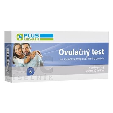 PLUS LEKÁREŇ Ovulačný test prúžky, pre predpoveď termínu ovulácie 1x6 ks obrázok