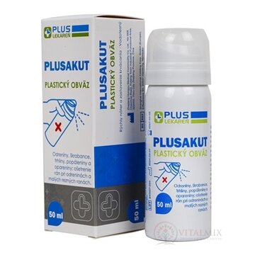PLUS LEKÁREŇ PLUSAKUT Plastický obväz tekutá ochranná náplasť v spreji 1x50 ml obrázok
