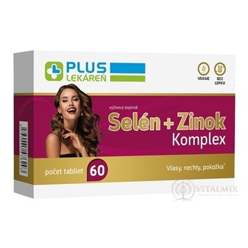 PLUS LEKÁREŇ Selén + Zinok Komplex tbl 1x60 ks obrázok