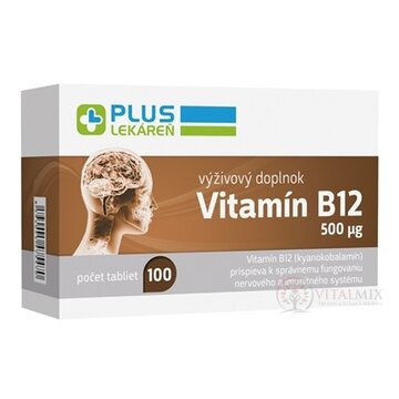 PLUS LEKÁREŇ Vitamín B12 500 µg tbl 1x100 ks obrázok