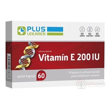 PLUS LEKÁREŇ Vitamín E 200 cps 1x60 ks obrázok
