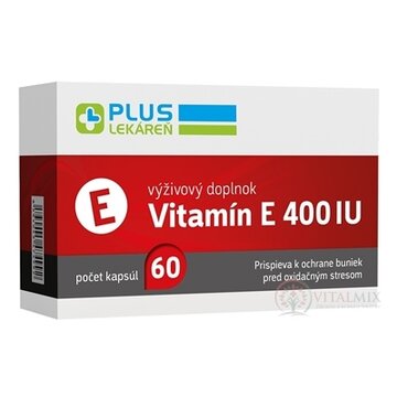 PLUS LEKÁREŇ Vitamín E 400 IU cps 1x60 ks obrázok