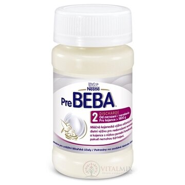 PreBEBA 2 DISCHARGE mliečna dojčenská výživa (pre novorodencov nad 1800 g)(inov.2020) 1x90 ml obrázok