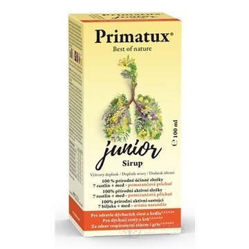 Primatux junior Sirup príchuť pomaranč 1x100 ml obrázok