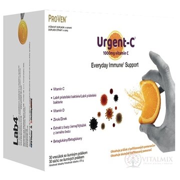 Pro-Ven Urgent-C Everyday Immune Support vrecúška so šumivým práškom 1x30 ks obrázok