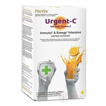 Pro-Ven Urgent-C Immune & Energy Intensive Daytime vrecúška so šumivým práškom 1x7 ks obrázok