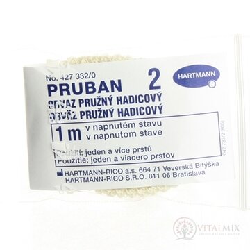PRUBAN sieťový hadicový obväz, veľ.2 jeden a viac prstov (1,5cmx1m) 1x1 ks obrázok