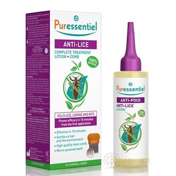 PURESSENTIEL Roztok proti všiam + hrebeň 1x100 ml obrázok