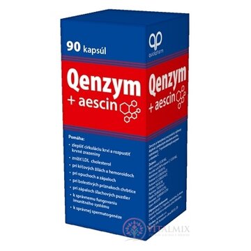 Qenzym + aescin cps (komplexný enzymatický prípravok) 1x90 ks obrázok