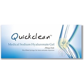 Quickclean 20 mg/2 ml Gél s hyaluronátom sodným v predplnenej injekčnej striekačke, na náhradu synoviálnej tekutiny na kĺby (10 mg/1 ml) 1x2 ml obrázok
