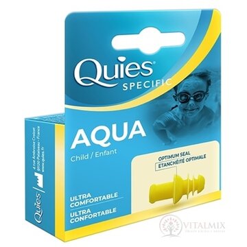 Quies AQUA Child Ultra Comfortable Chrániče sluchu pre deti, do vody 1x2 ks obrázok