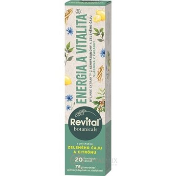 Revital Botanicals ENERGIA A VITALITA tbl eff s bylinnými extraktmi, s príchuťou zeleného čaju a citrónu 1x20 ks obrázok
