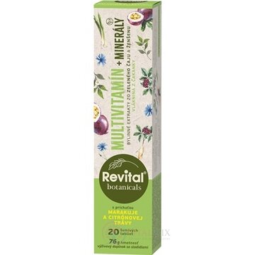 Revital Botanicals MULTIVITAMÍN + MINERÁLY tbl eff s bylinnými extraktmi, s príchuťou rakytníka marakuje a citrónovej trávy 1x20 ks obrázok