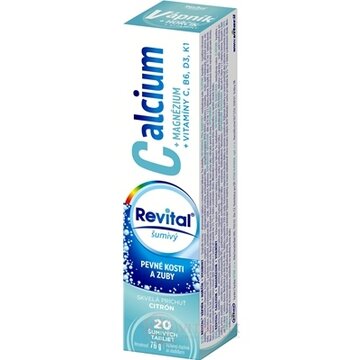 Revital Calcium+MAGNÉZIUM+VITAMÍNY C, B6, D3, K1 tbl eff s príchuťou citrónu 1x20 ks obrázok