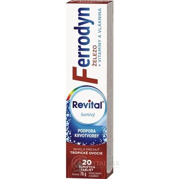 Revital Ferrodyn šumivé tbl s príchuťou tropického ovocia (inov. 2022) 1x20 ks obrázok