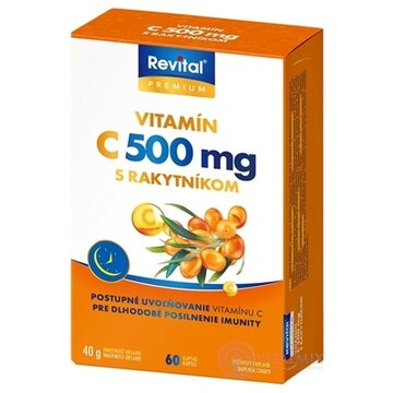 Revital PREMIUM VITAMÍN C 500 mg S RAKYTNÍKOM cps 1x60 ks obrázok
